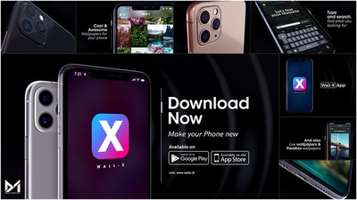 4K高分辨率App介绍手机样机视频AE模板 (aep,1.22GB)