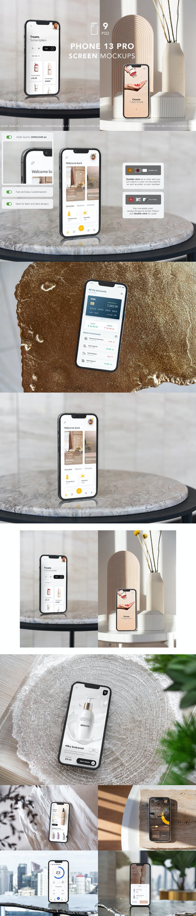 iPhone 13 Pro屏幕样机 (PSD)