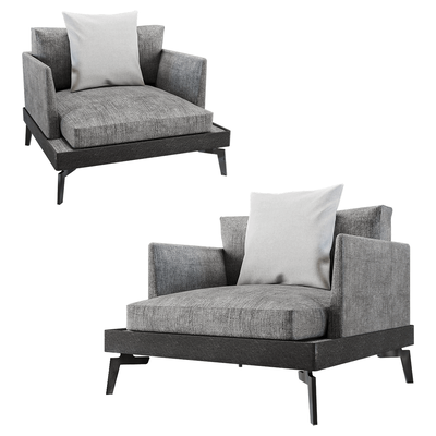 ZZOK Milosh tendence木质底座布艺软垫单人沙发3D模型（OBJ,FBX,MAX）