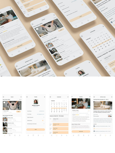 陶瓷学院陶艺班App UI Kits