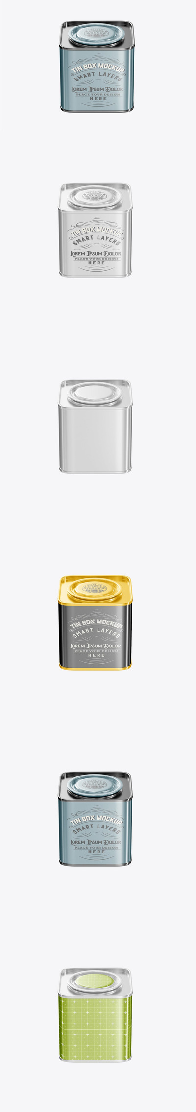 金属茶叶罐品牌包装设计样机 (PSD)