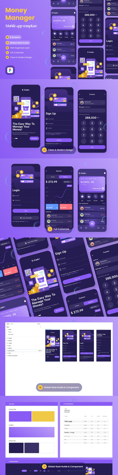 电子现金-货币管理App UI Kits