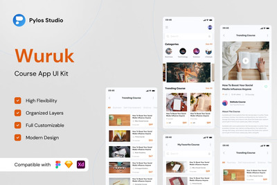 在线课程 App UI Kits