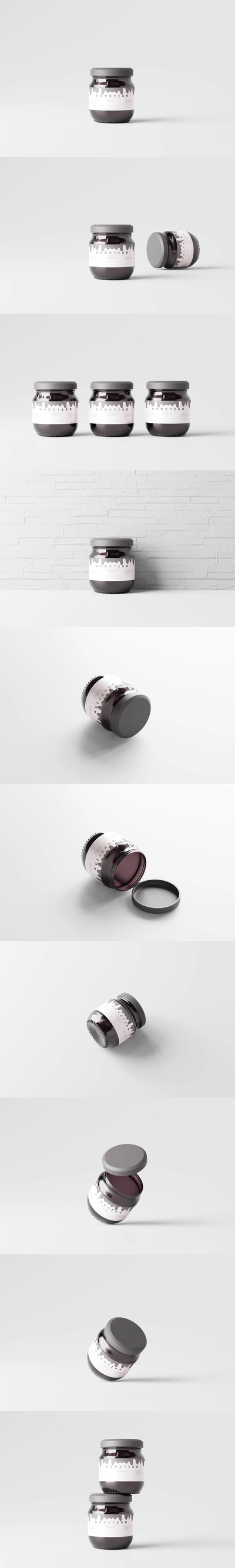 果酱食品罐包装设计样机 (psd)