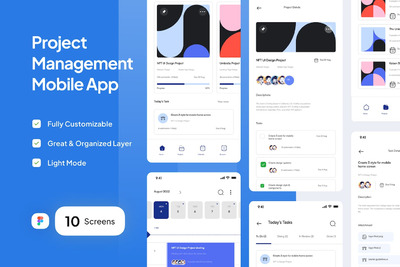 项目管理App UI Kit (FIG)