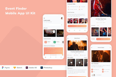 资讯推送App UI Kit (FIG,SKETCH,XD,PSD)