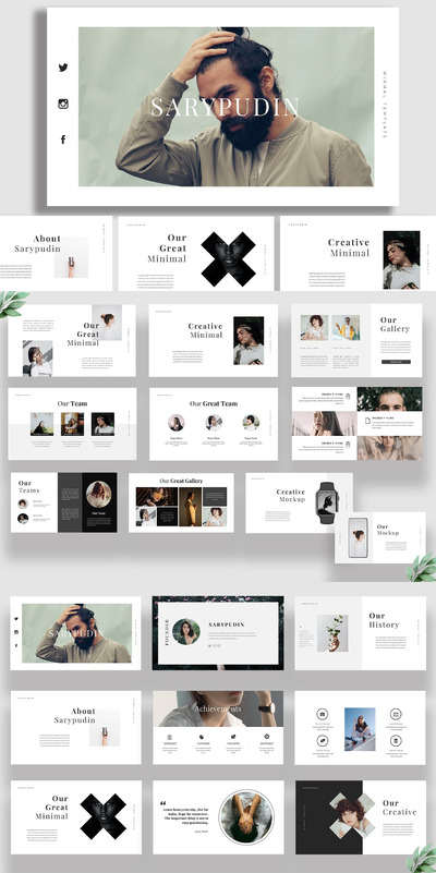 极简主义商业计划书PPT模版 (PPTX)