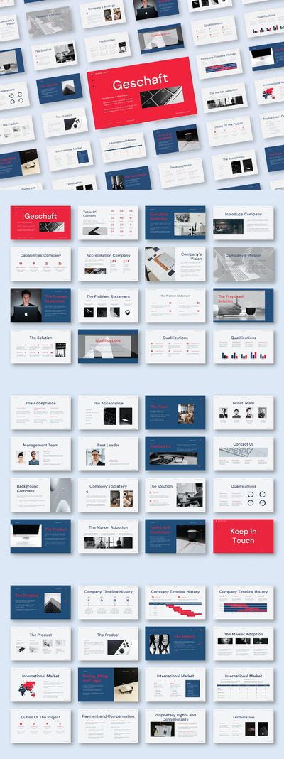 清洁简单的商业提案 PPT模版 (PPTX)