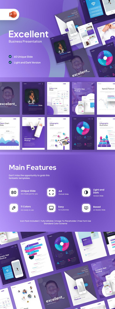 优秀的竖版PPT模版 (PPTX)