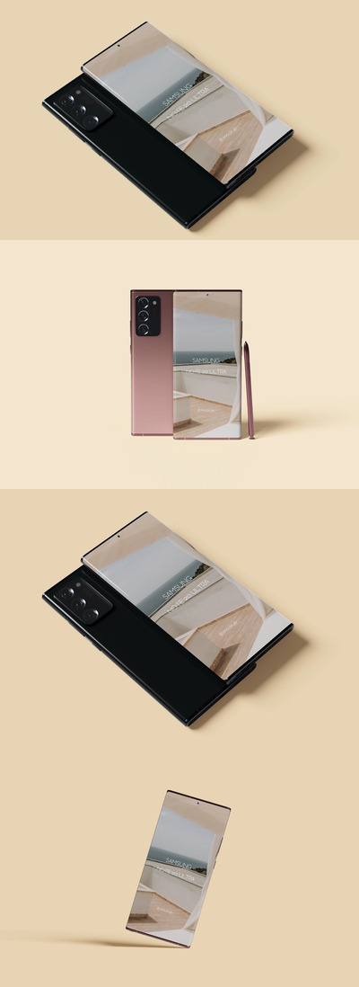 三星Galaxy Note20 Ultra手机样机 (PSD)