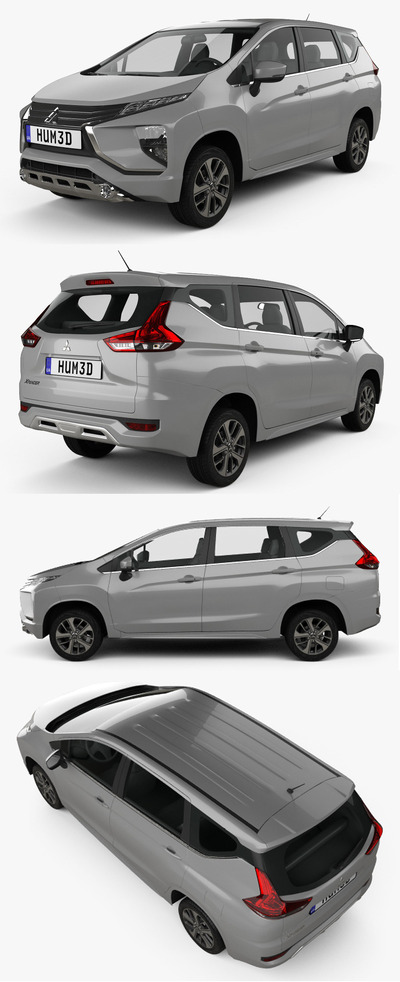 2019款Mitsubishi三菱Xpander MPV汽车3D模型（OBJ,FBX,MAX,Blend）