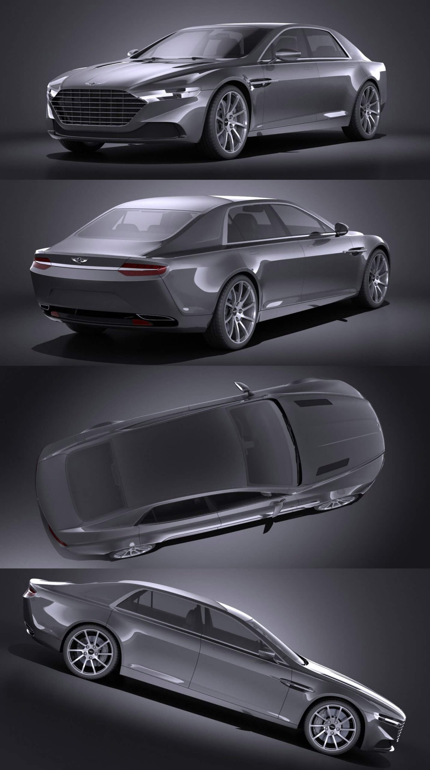 Aston Martin阿斯顿·马丁Lagonda 2016款汽车3D模型（OBJ,FBX,MAX,C4D,LWO）