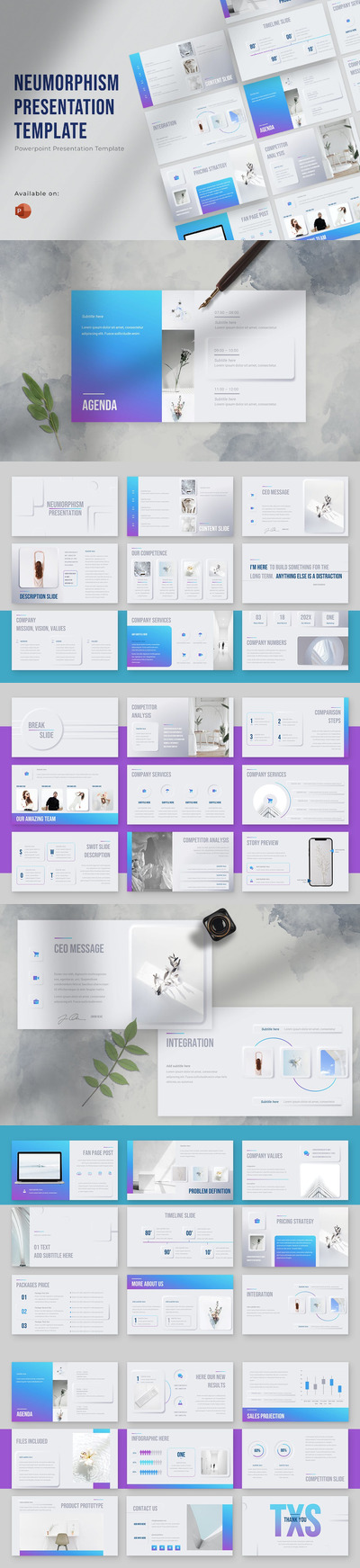 企业介绍创意PPT模版 (PPTX,PDF)