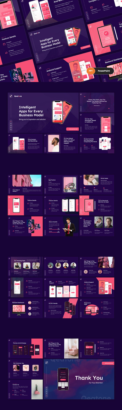 移动 & SAAS营销工具PPT模版 (PPTX)