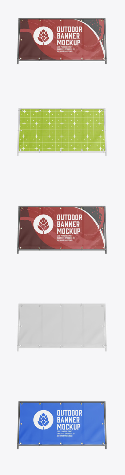 广告架Banner设计样机 (PSD)