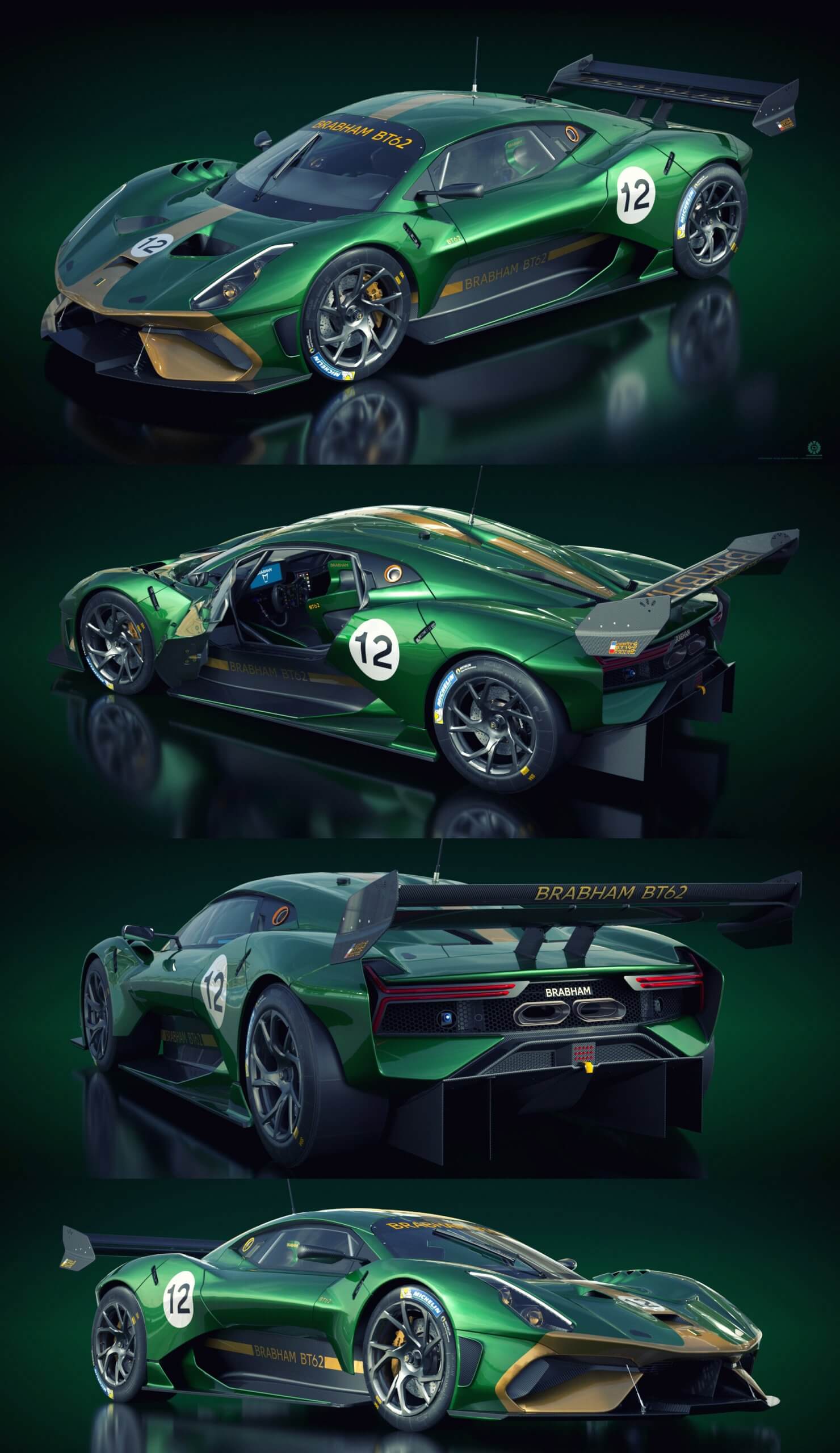 Brabham BT62赛车3D模型（OBJ,FBX,MAX）