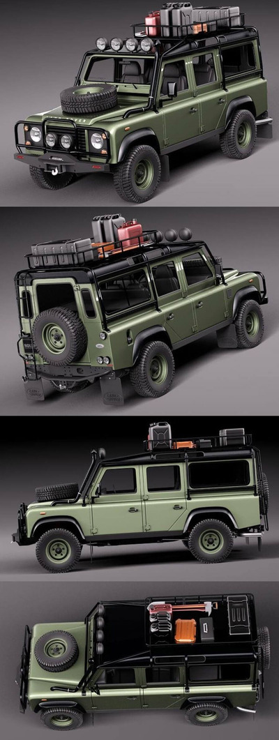 路虎卫士Land Rover Defender Expedition越野车3D模型（OBJ,FBX,MAX,C4D,LWO）