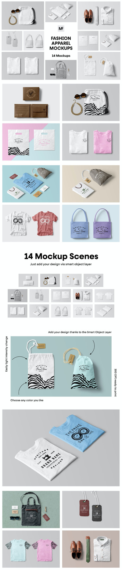 时尚服装品牌设计场景样机 (PSD)