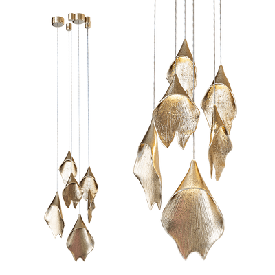 Vetvi Ginko银杏树叶外形金属灯罩吊灯3D模型（OBJ,FBX,MAX）