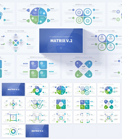 PPT常用信息图表PPT模版
