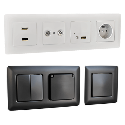 Simon 82/2开关和插座面板3D模型（OBJ,FBX,MAX）