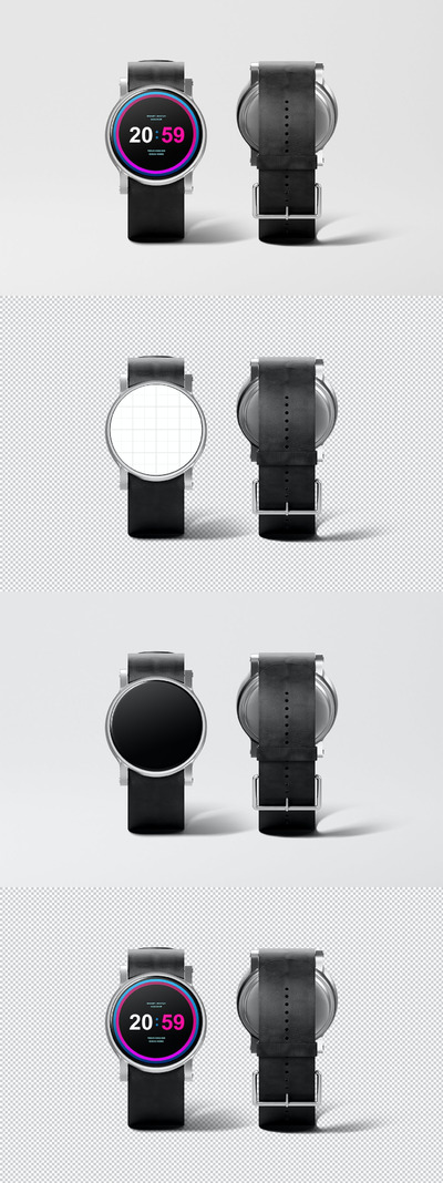 智能手表表盘UI设计样机 (PSD)