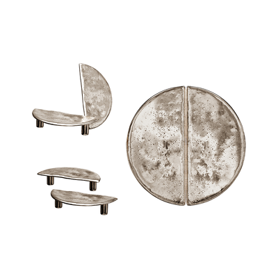 Vetvi Luna半月形金属把手 艺术门把手3D模型（OBJ,FBX,MAX）