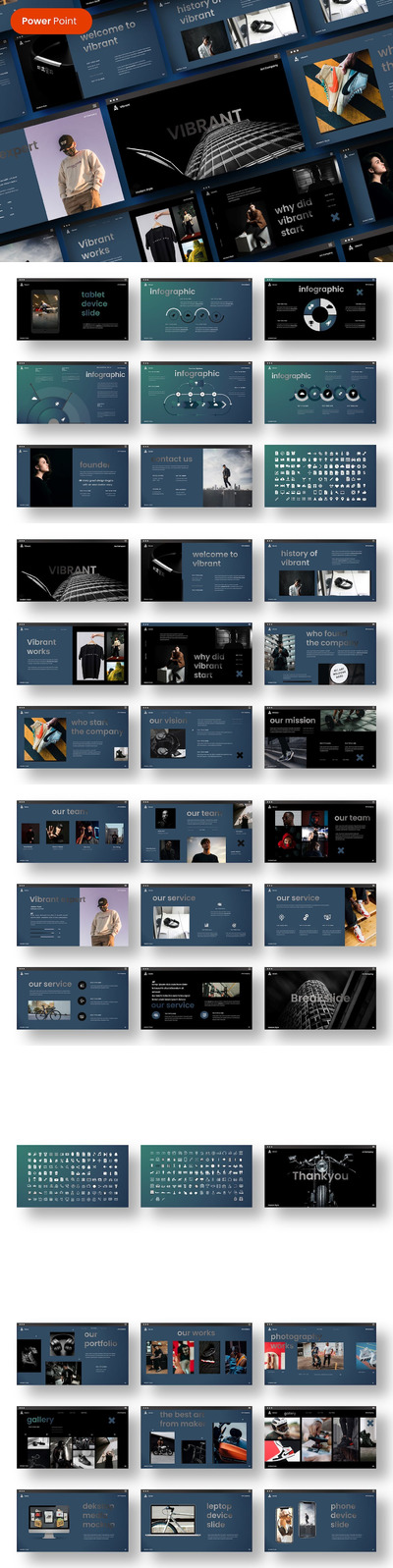 充满活力的企业介绍PPT模版 (PPTX)