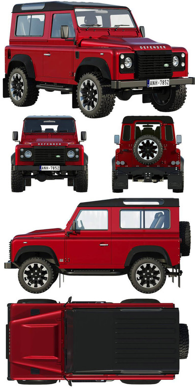 路虎卫士Land Rover Defender Works V8越野车3D模型（OBJ,FBX,MAX）