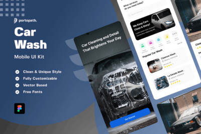 洗车管理 APP UI KIT (FIG)
