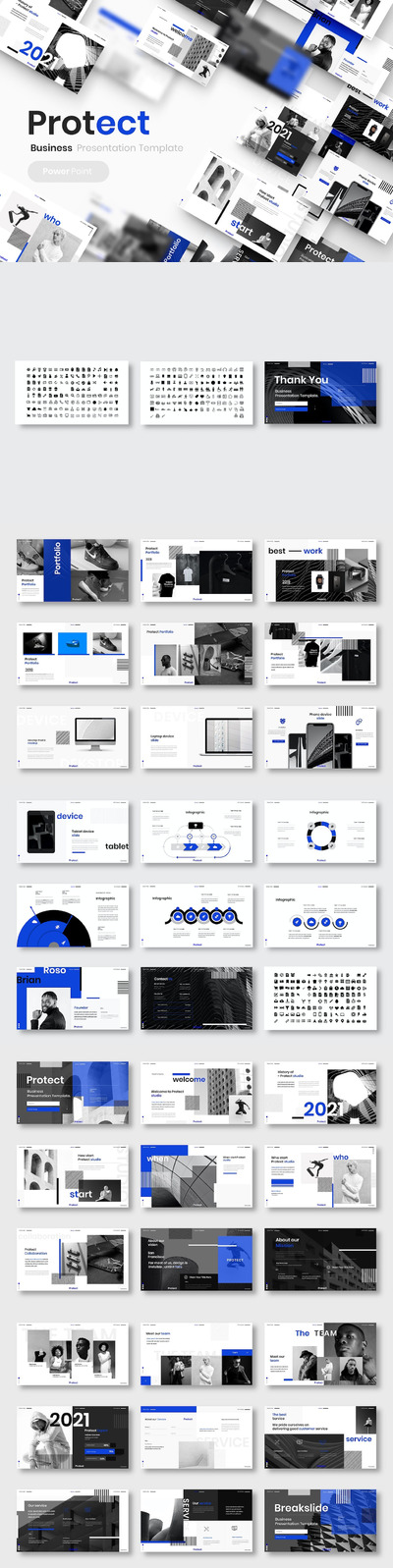 时尚高端配色的多用途高品质商业商务powerpoint幻灯片演示模板（pptx）