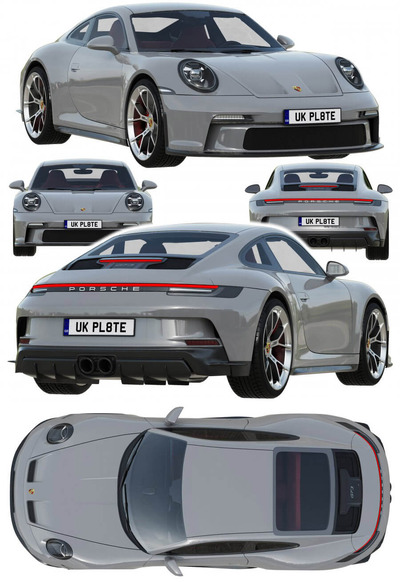 2022款Porsche保时捷911 GT3 Touring汽车3D模型（MAX）