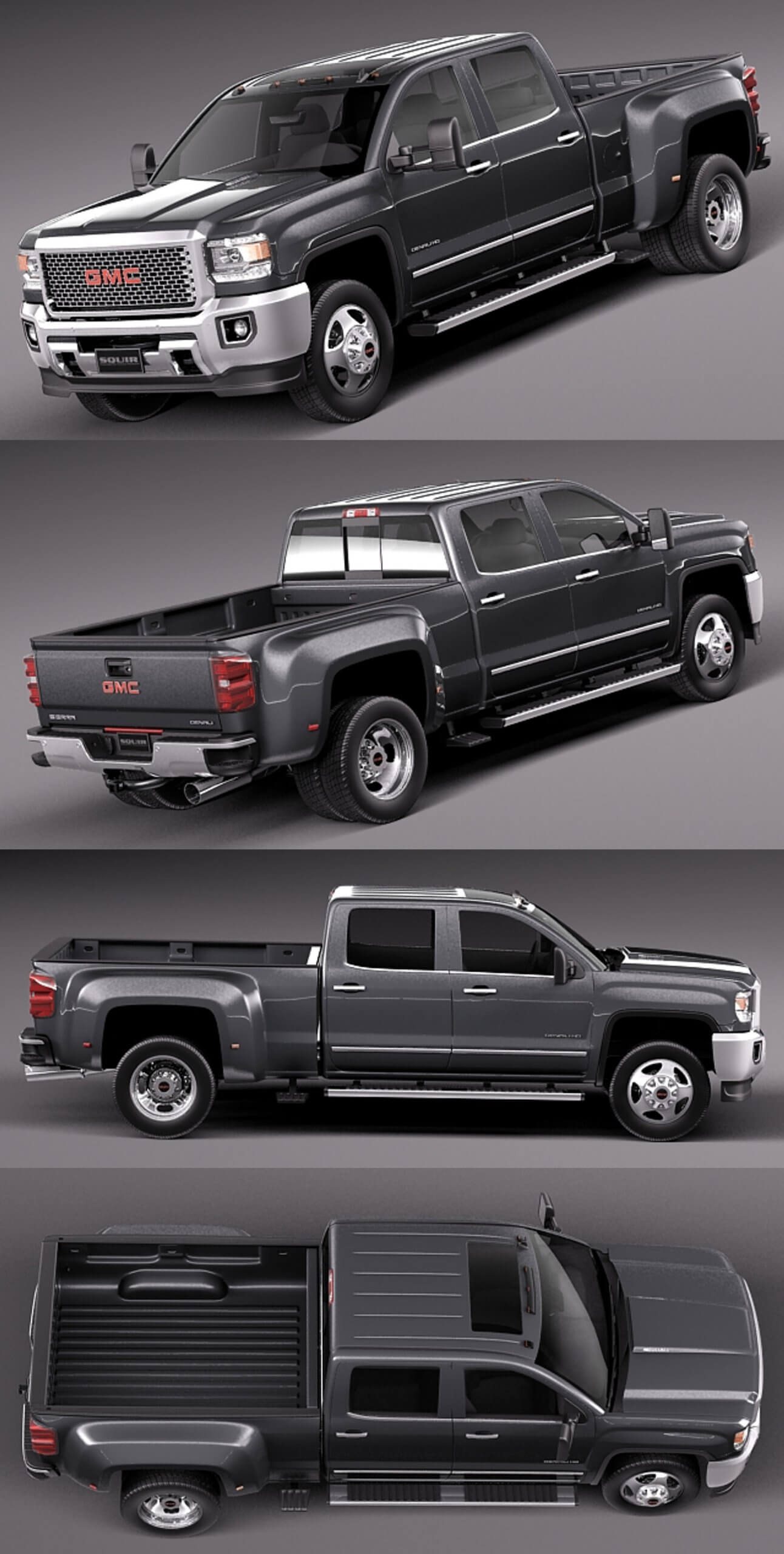 2015款GMC Sierra HD皮卡车3D模型（OBJ,FBX,MAX,C4D,LWO）