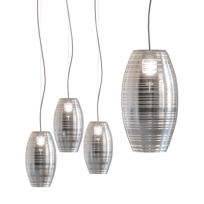 Vistosi Damasco椭圆形横纹玻璃灯罩吊灯3D模型（OBJ,FBX,MAX）