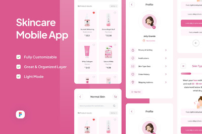 皮肤护理APP UI KIT (Part 2)