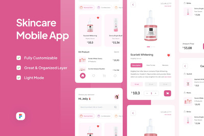 皮肤护理APP UI KIT (Part 1)