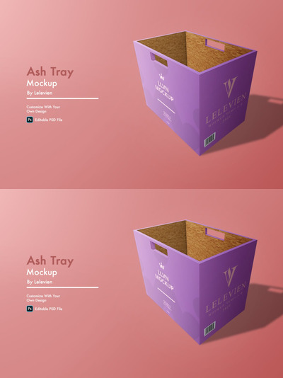 烟灰缸外观品牌设计样机模板 (PSD)
