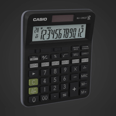 CASIO卡西欧MJ 120D GST计算器3D模型（OBJ,FBX,MAX）
