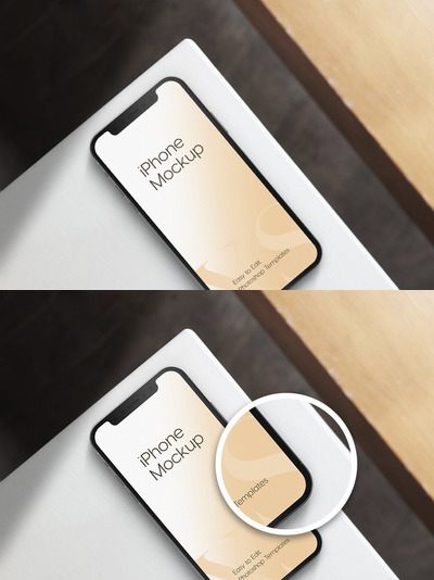 iPhone苹果手机UI屏幕展示样机 (PSD)