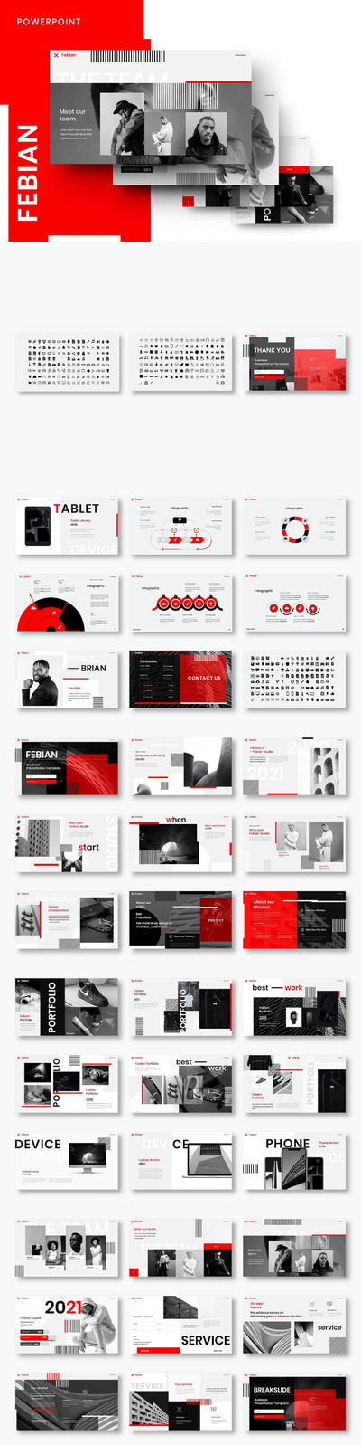 时尚高端清新简约多用途的商业商务质感powerpoint幻灯片演示模板（pptx）