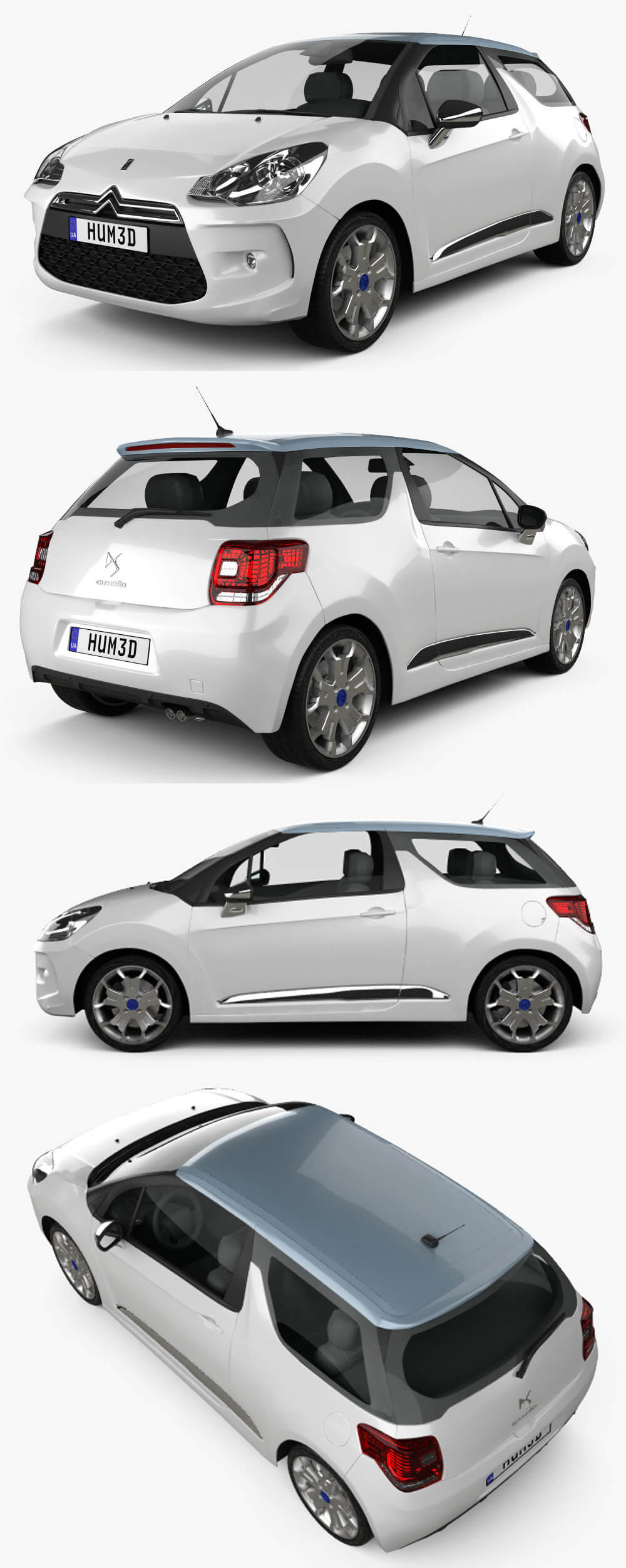 2011款雪铁龙Citroen DS3 Racing汽车3D模型（MAX）