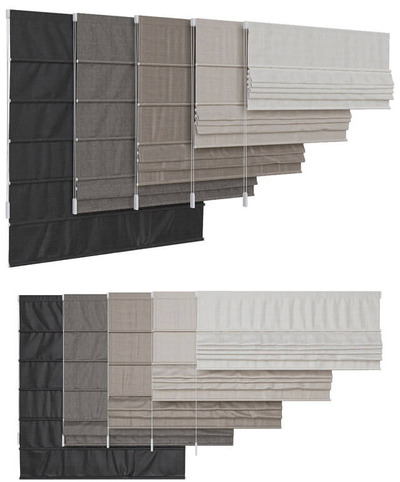 布艺罗马帘3D模型（OBJ,MAX）