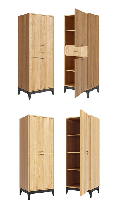 Lulu Space Brussel系列黑底木柜3D模型（OBJ,FBX,MAX）