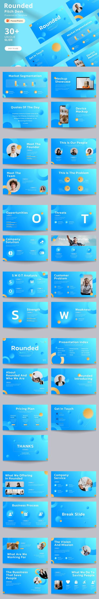 专业、优雅和干净的风格业务技术展示PPT模版 (PPTX)