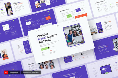 数字广告代理介绍PPT模版 (PPTX)