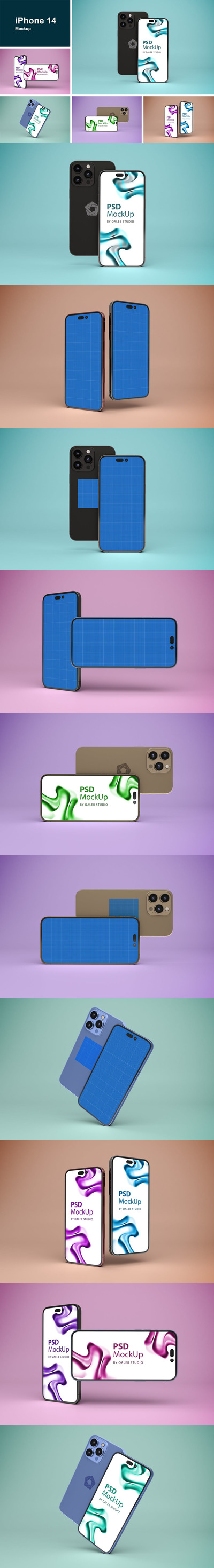 iPhone 14 概念手机样机(PSD)