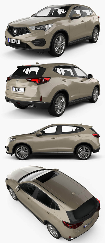 讴歌Acura CDX 2016款SUV汽车3D模型（OBJ,FBX,MAX）