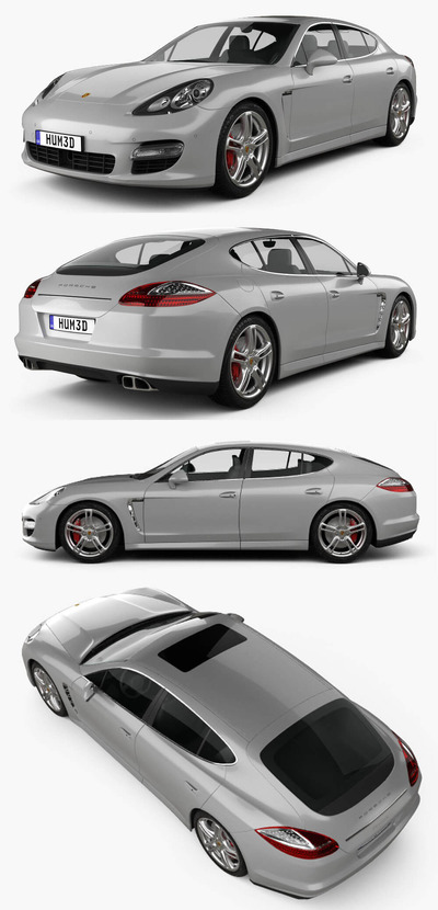 保时捷Porsche Panamera 2010款汽车3D模型（OBJ,FBX,MAX,C4D,LWO）