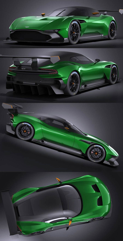 阿斯顿·马丁Aston Martin Vulcan 2016款跑车3D模型（OBJ,FBX,MAX,C4D,LWO）