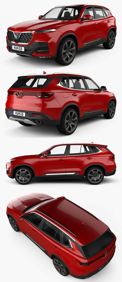 越南VinFast LUX SA2.0 concept 2021款SUV汽车3D模型（OBJ,FBX,MAX,C4D,LWO）